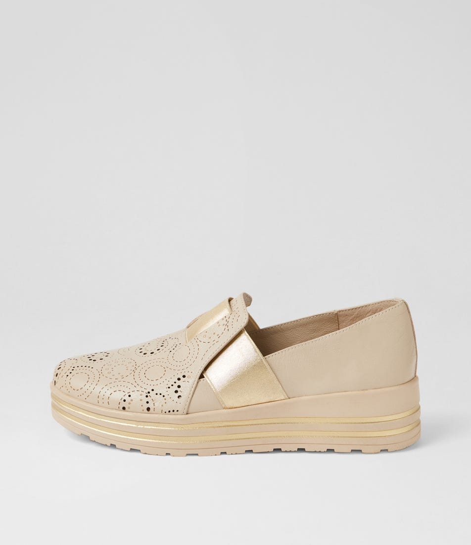 Vibel Xf Almond Pale Gold Leather Loafers
