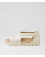 Allroy Xw Milk Ivory Lizard Leather Sandals
