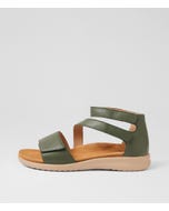 Brethe Xw Khaki Almond Leather Sandals