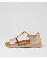 Briel Xw Champagne Almond Leather Sandals