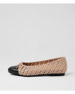 Coddla Xf Black Nude Patent Leather Ballet Flats