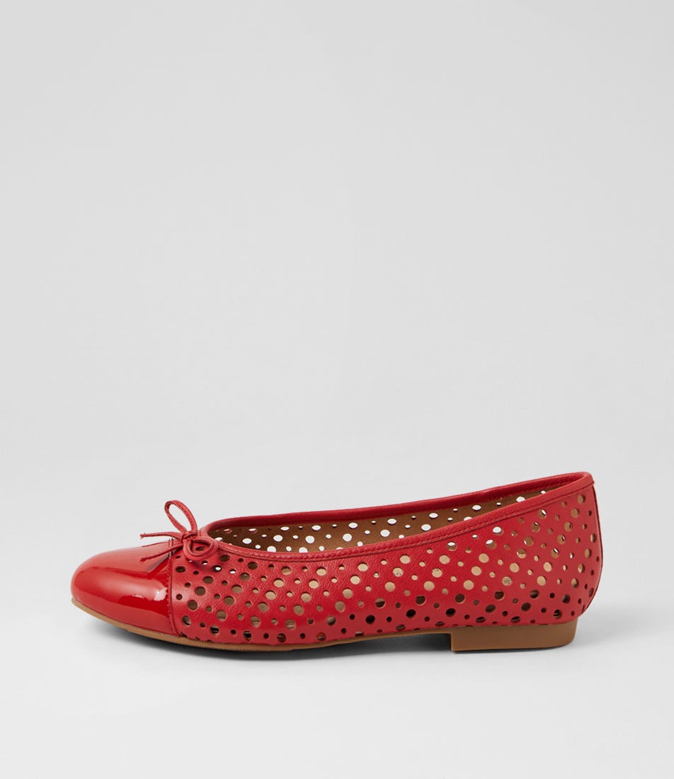 Coddla Xf Red Patent Leather Ballet Flats