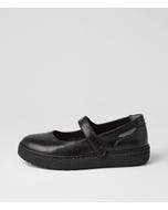 Oggie Xw Black Leather Mary Janes