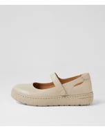 Oggie Xw Almond Leather Mary Janes