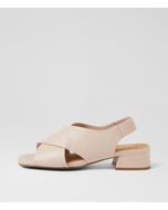 Melula W Nougat Leather Elastic Sandals